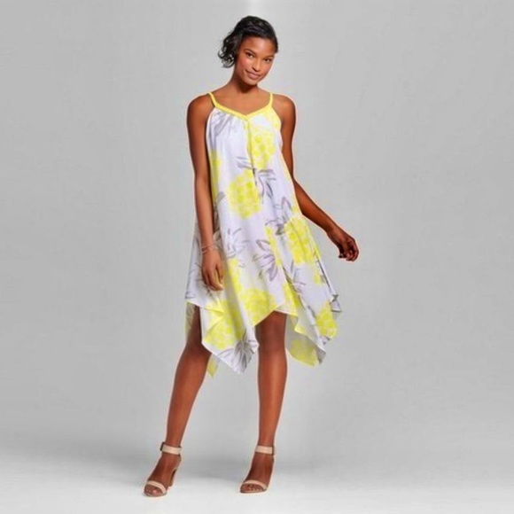 Merona Dresses & Skirts - NEW pineapple print asymmetrical sun dress